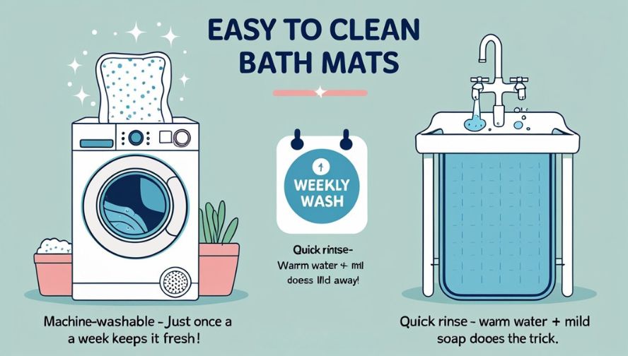 easy to clean bath mat