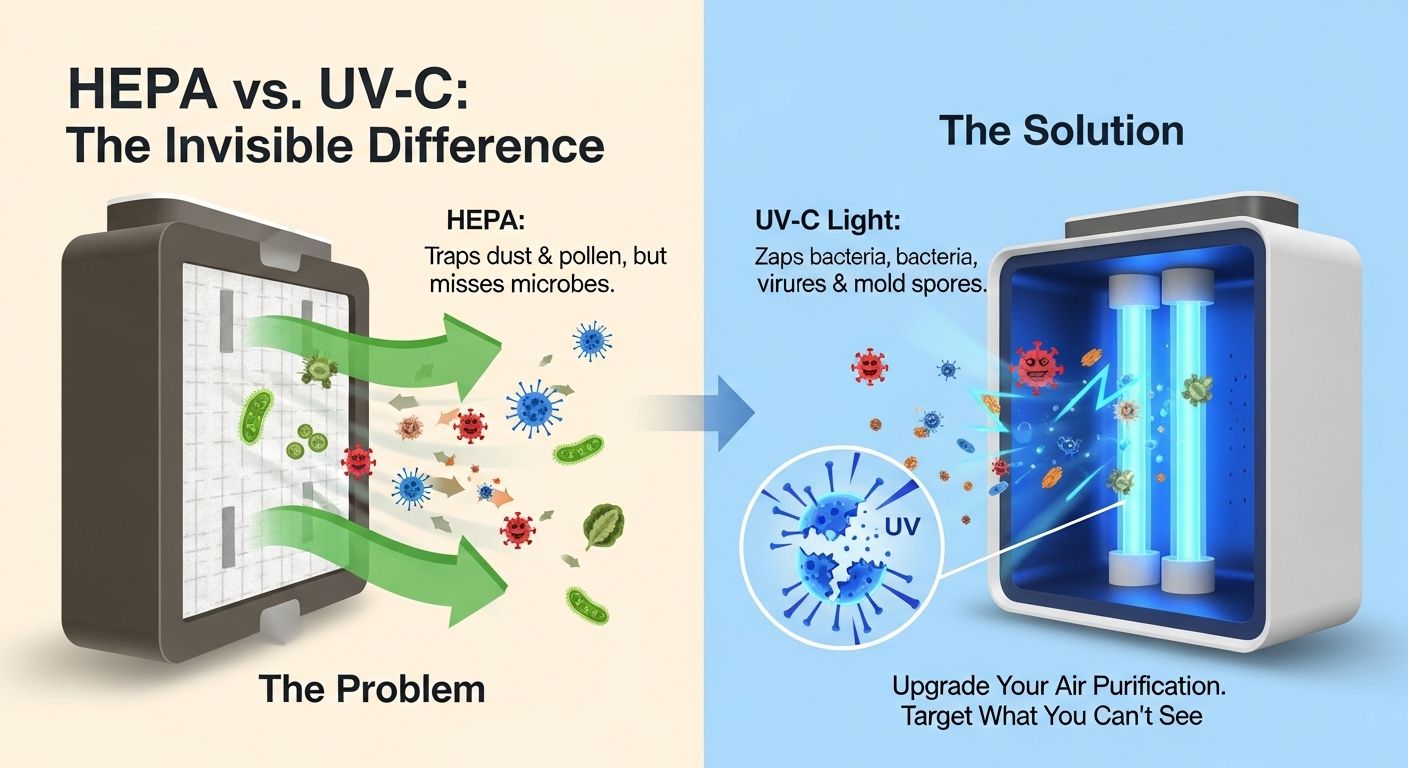 HEPA vs. UV-C The Invisible Difference