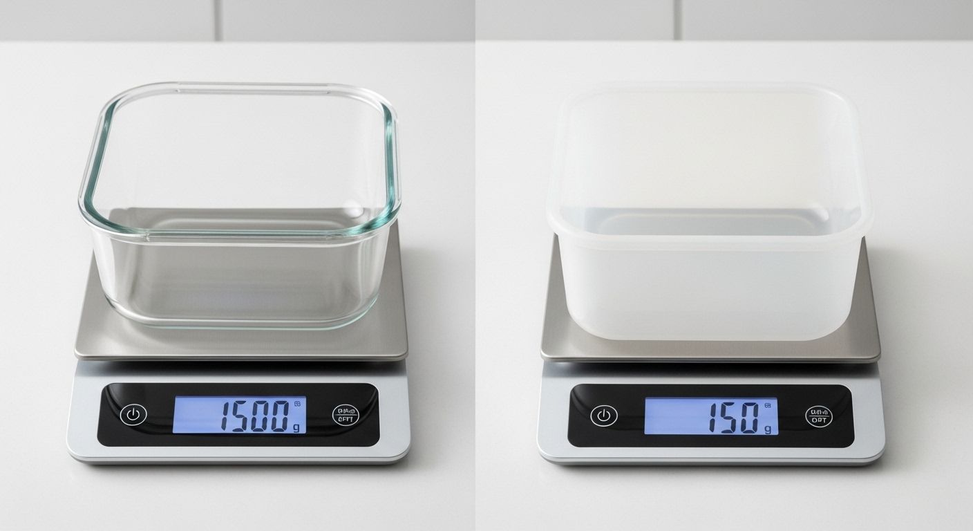 Weight Comparison Glass vs. Plastic